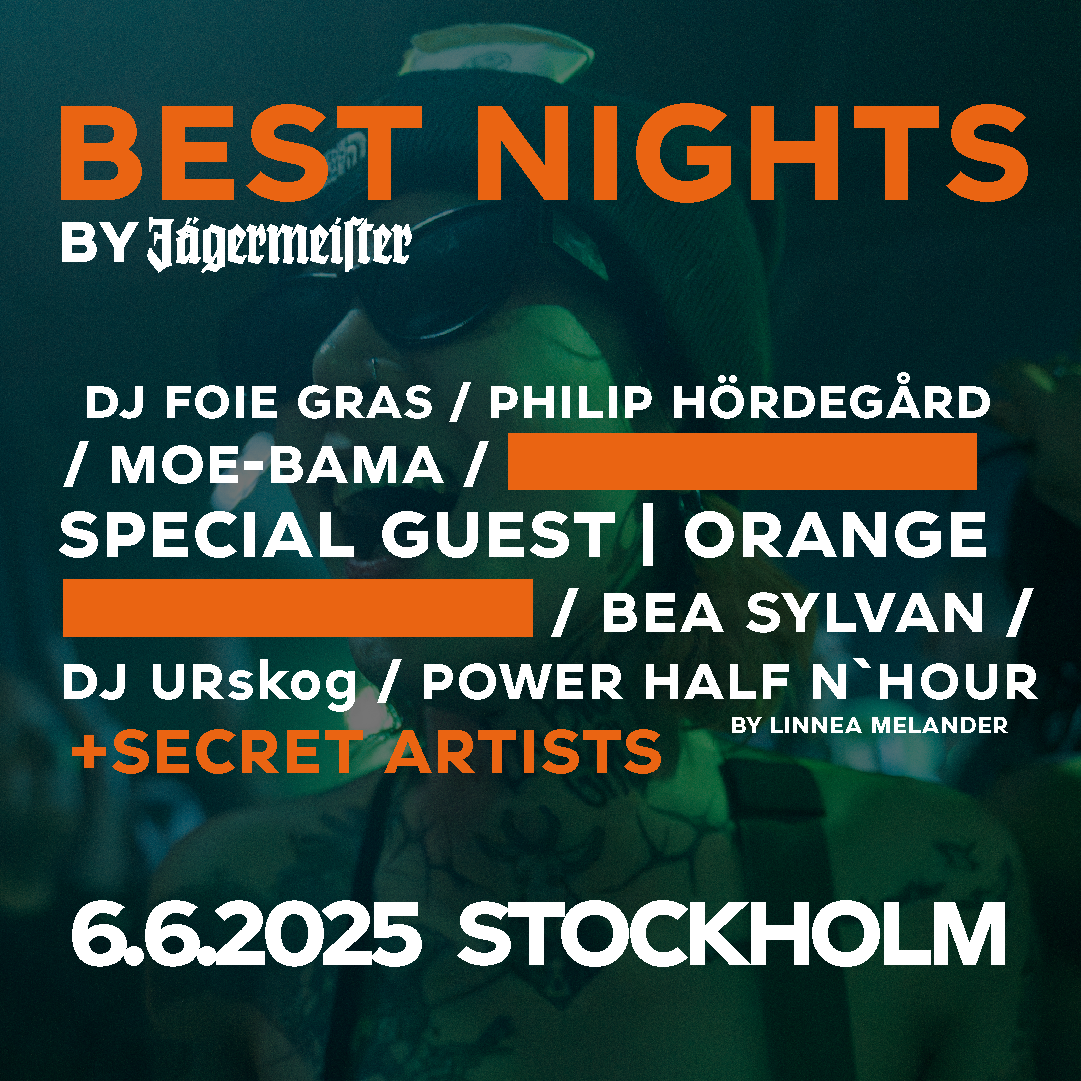 BILJETT - BEST NIGHTS BY JÄGERMEISTER