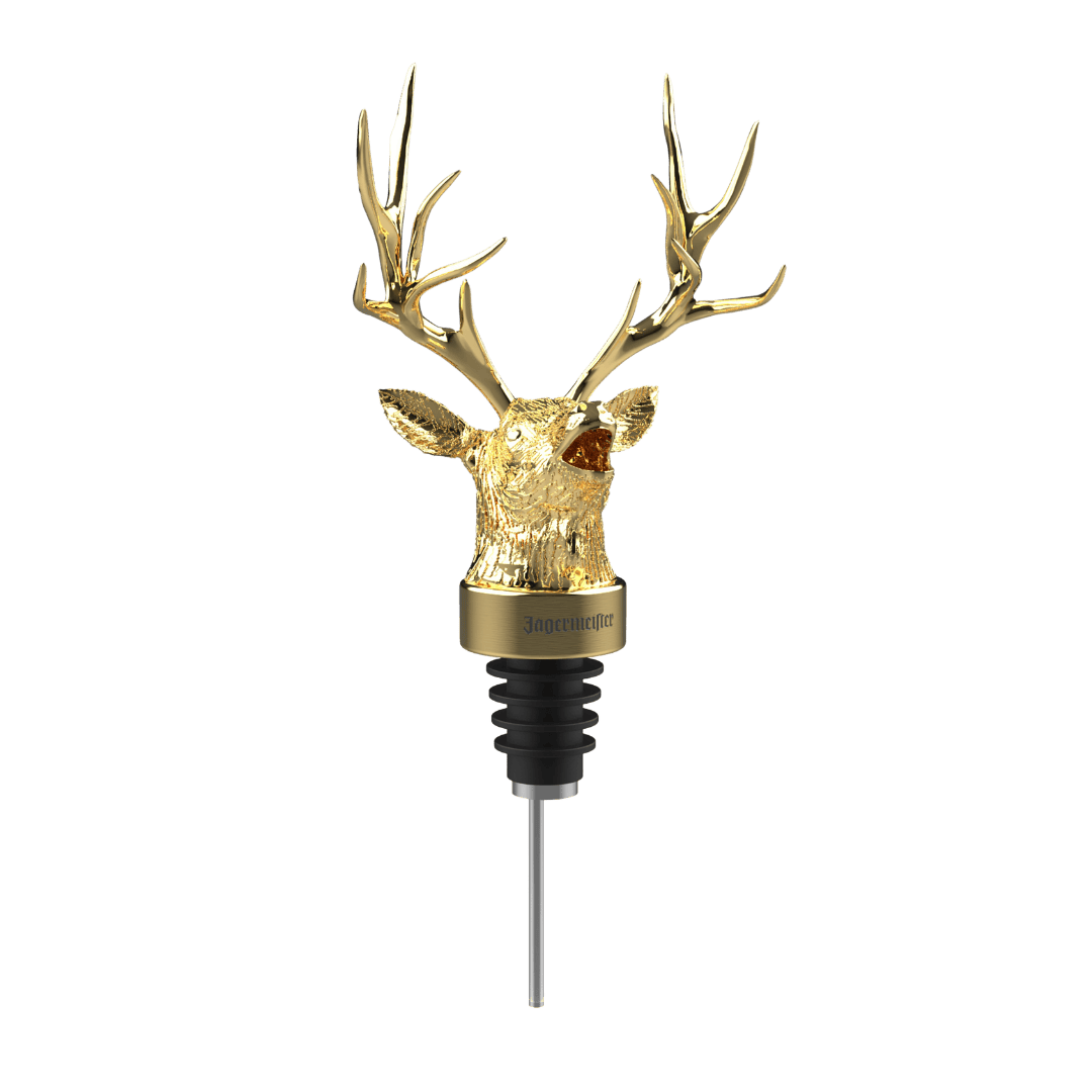 Jägermeister Droppkork The Stag 2.0, guldfärgad hjorthuvuddesign